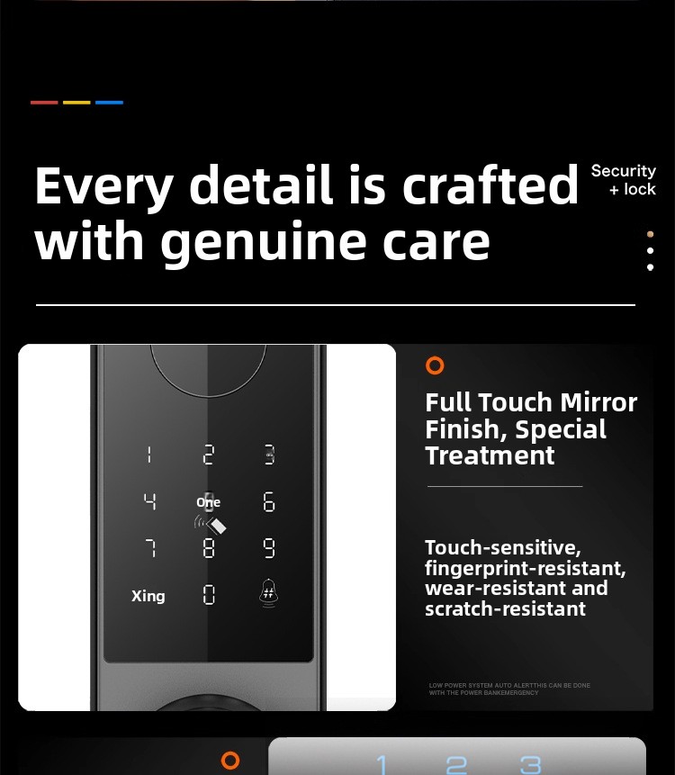 Serrure connectée H32 pour porte intérieure, avec accès par empreinte digitale et code — QIUOLA | qiuola.com