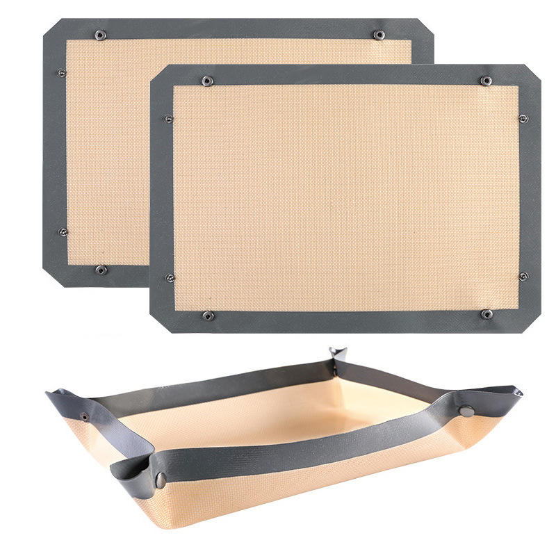 Food Grade Non-Stick Silicone Baking Mat Leak-Proof Oven Liner Heat Resistant