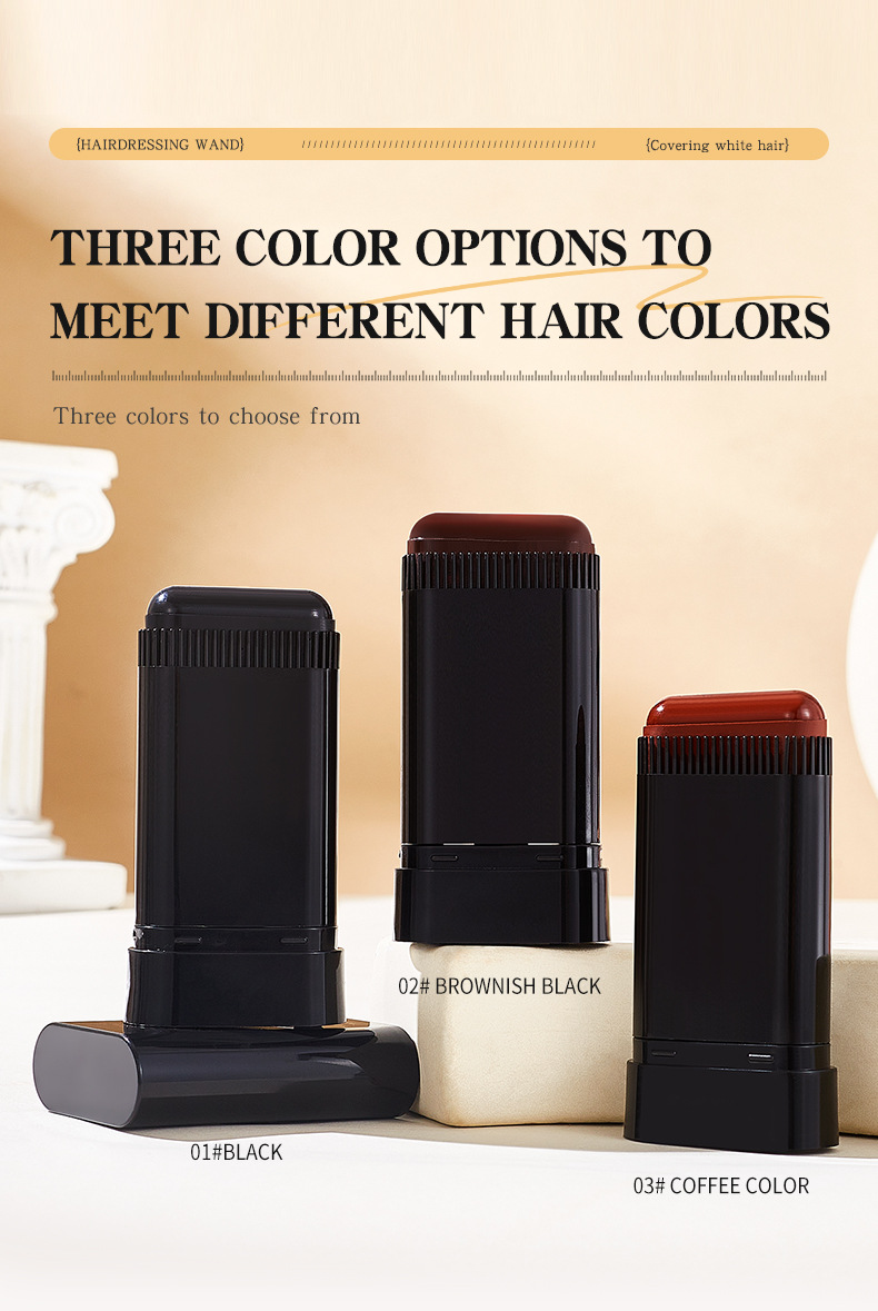 Natural Gray Hair Coverage Quick Color Touch-Up Stick Water-Resistant Hair Dye Pen
