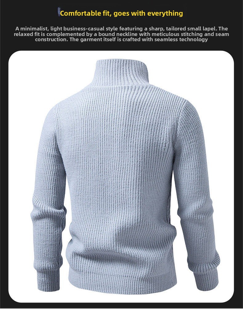 Men's short-sleeved knitted cardigan