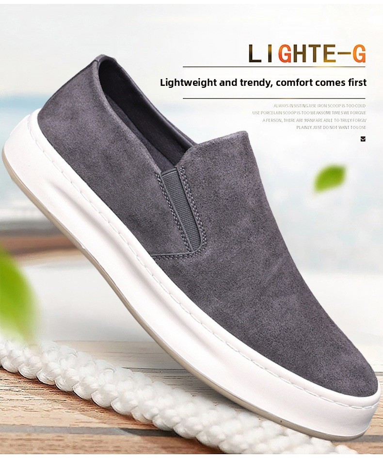 Men Casual Breathable Slip-On Loafers Solid Color Flat Sneakers
