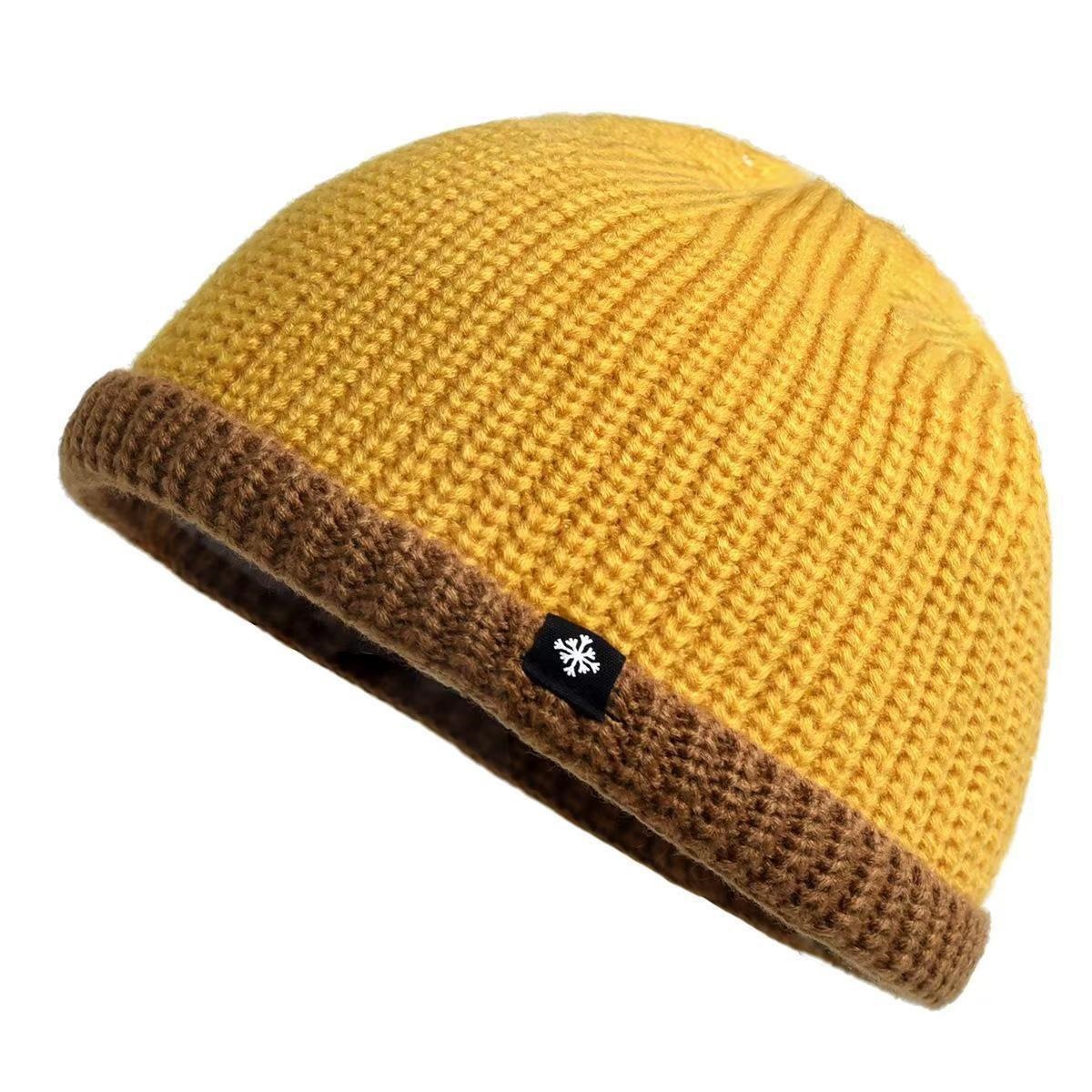 Men's Fleece Lined Knitted Beanie Hat with Ear Protection