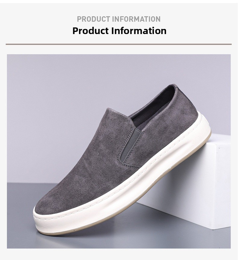 Men Casual Breathable Slip-On Loafers Solid Color Flat Sneakers