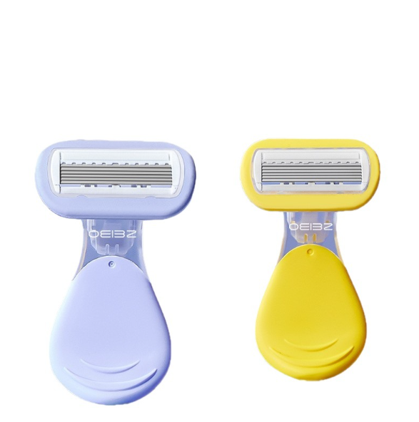 Rasoir manuel à 6 lames pour femme avec tête à savon — QIUOLA | qiuola.com