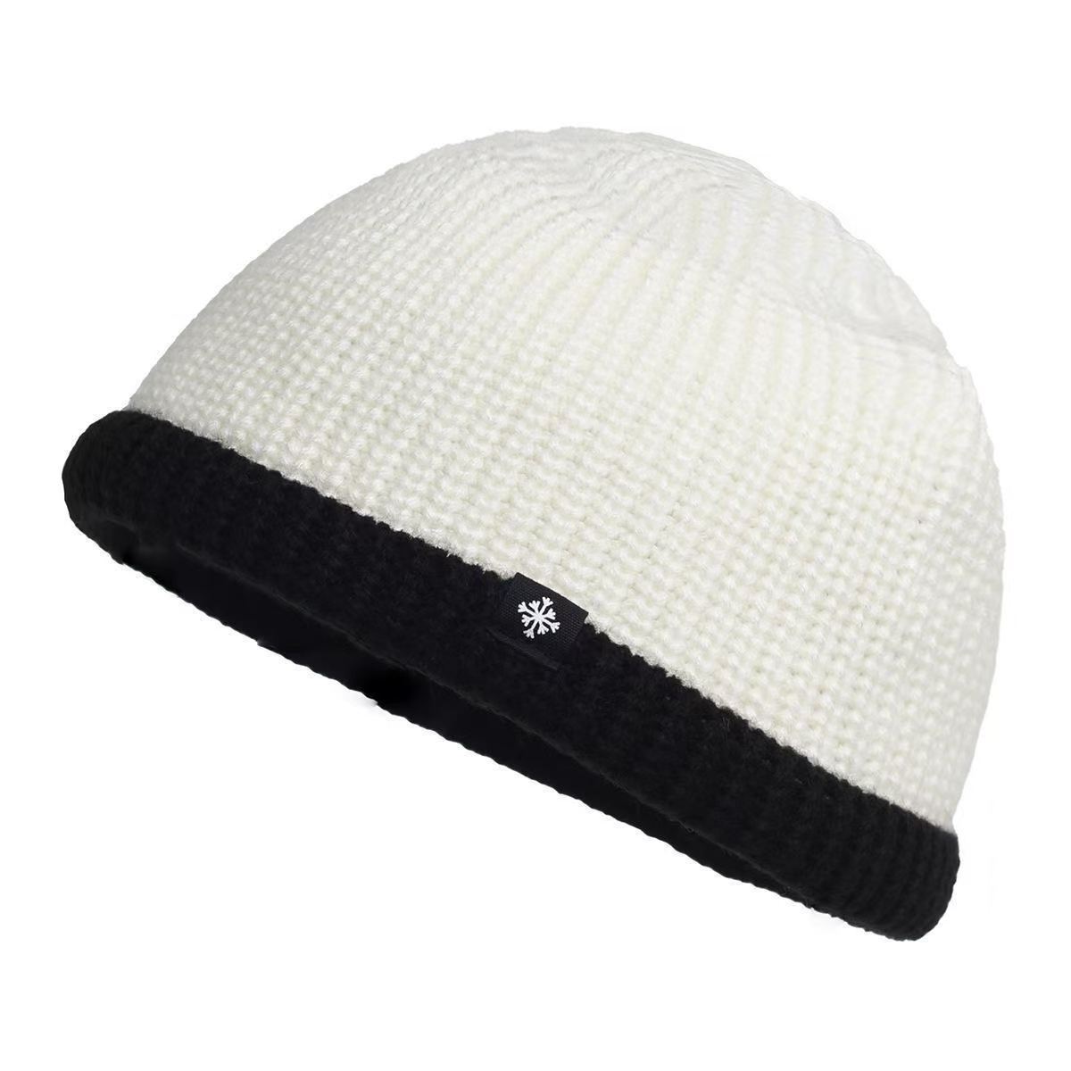 Men's Thickened Fleece-Lined Knit Beanie Winter Ear Protection Windproof Hat