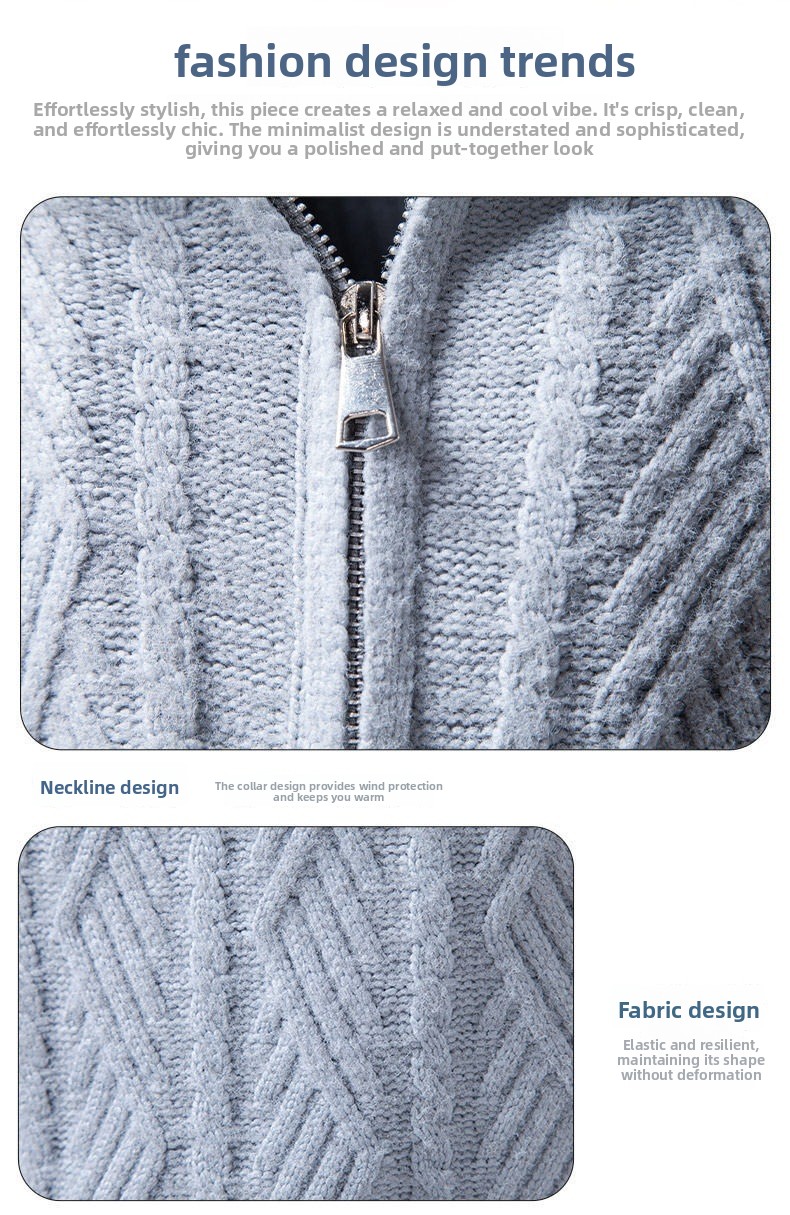 Men's short-sleeved knitted cardigan