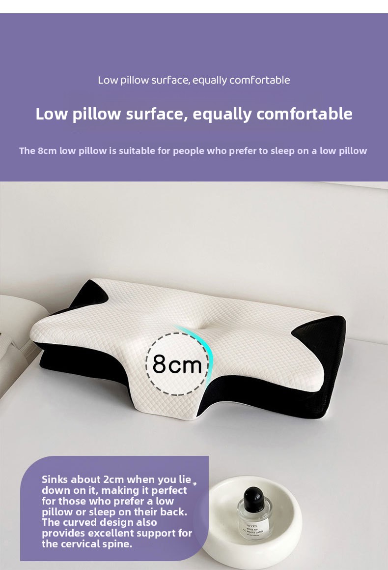 Neck pillow memory foam pillowcase butterfly removable pillowcase