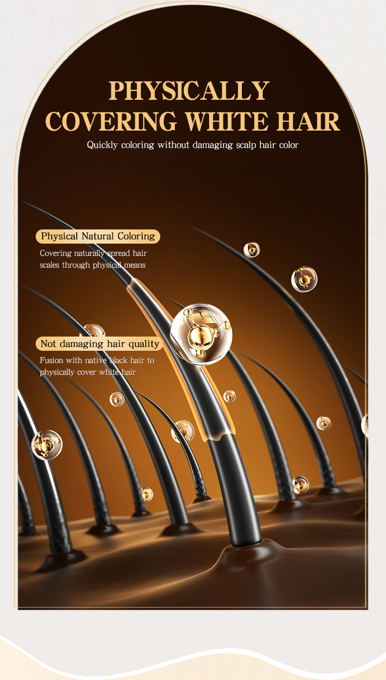 Natural Gray Hair Coverage Quick Color Touch-Up Stick Water-Resistant Hair Dye Pen