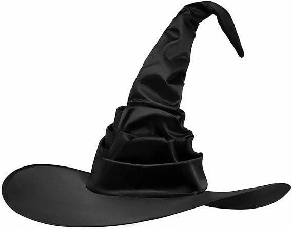 Velvet Witch Hat with Decorations for Halloween Party Costume Accessory