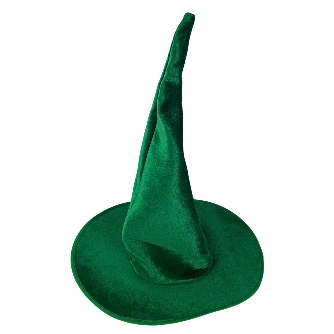 Velvet Witch Hat with Decorations for Halloween Party Costume Accessory