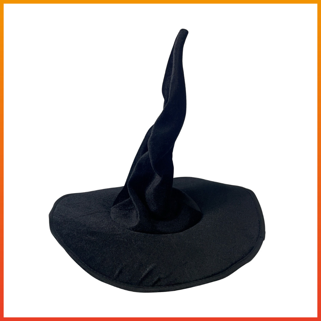 Velvet Witch Hat with Decorations for Halloween Party Costume Accessory