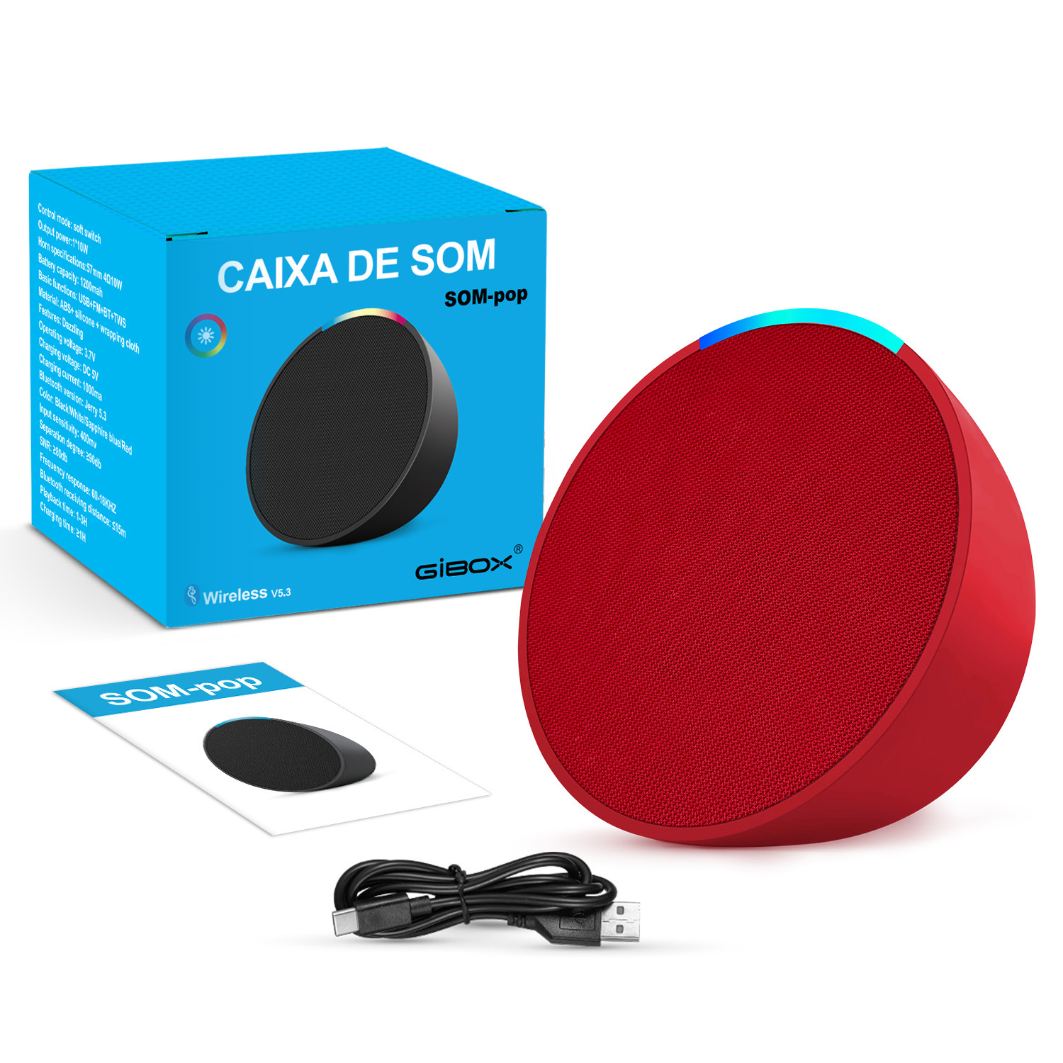 Portable Bluetooth 5.3 Speaker with RGB Lights – 10W — QIUOLA | qiuola.com