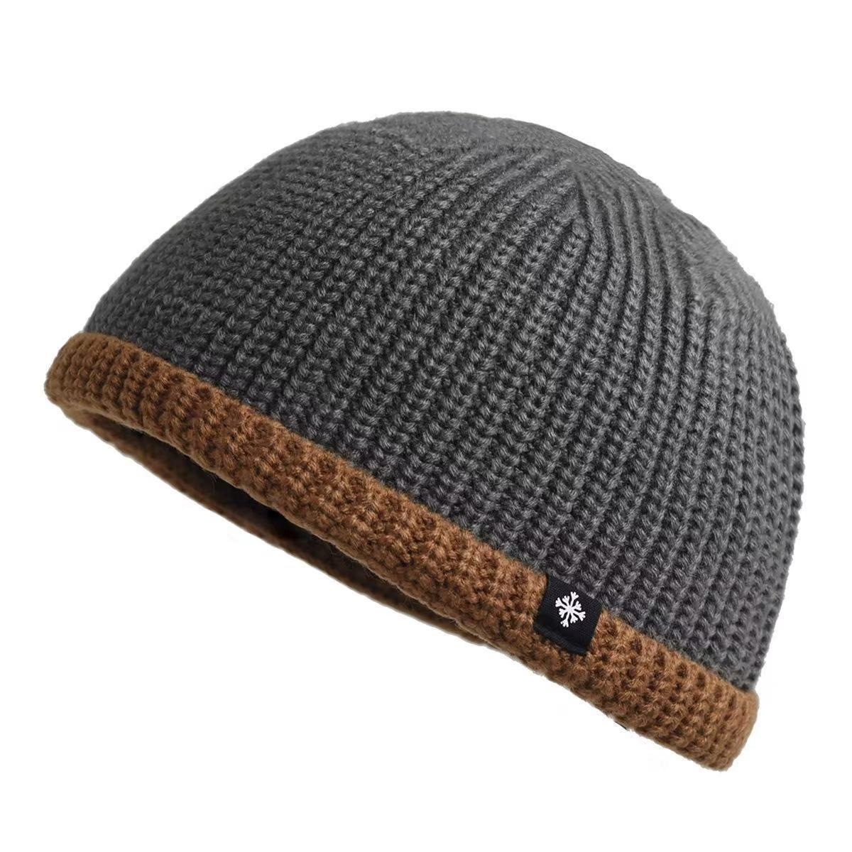 Men's Fleece Lined Knitted Beanie Hat with Ear Protection