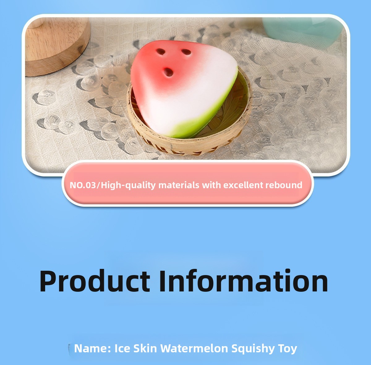Ice-Skin Watermelon Slow-Rebound Squishy Toy — QIUOLA | qiuola.com