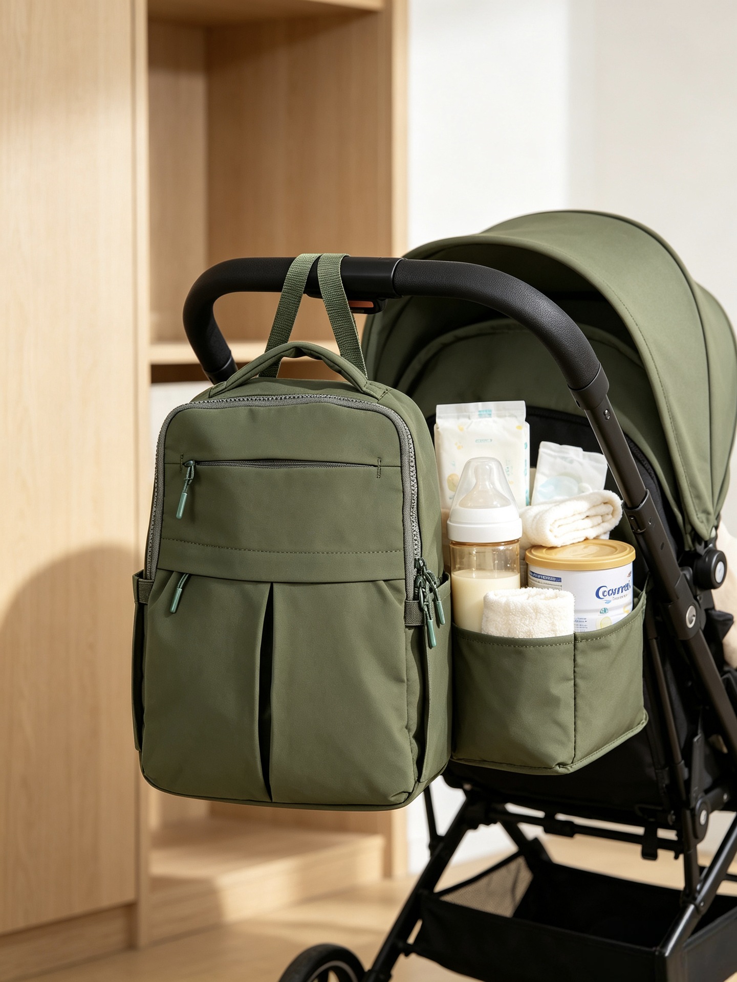 Lightweight Multi-Compartment Nylon Travel Backpack with Shockproof Laptop Sleeve