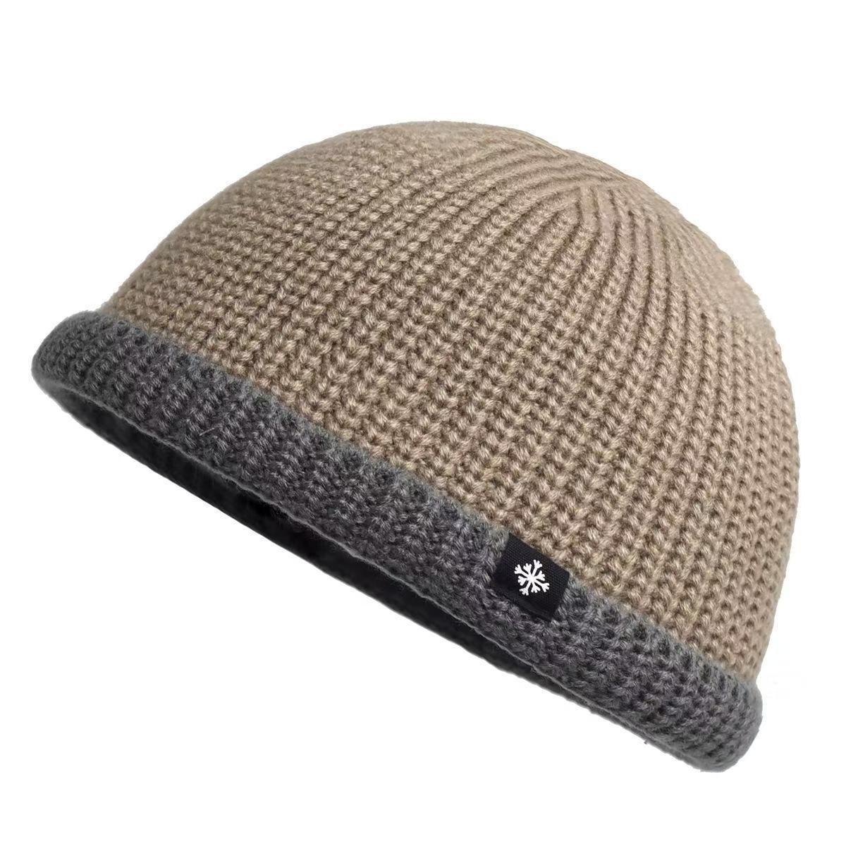 Men's Fleece Lined Knitted Beanie Hat with Ear Protection