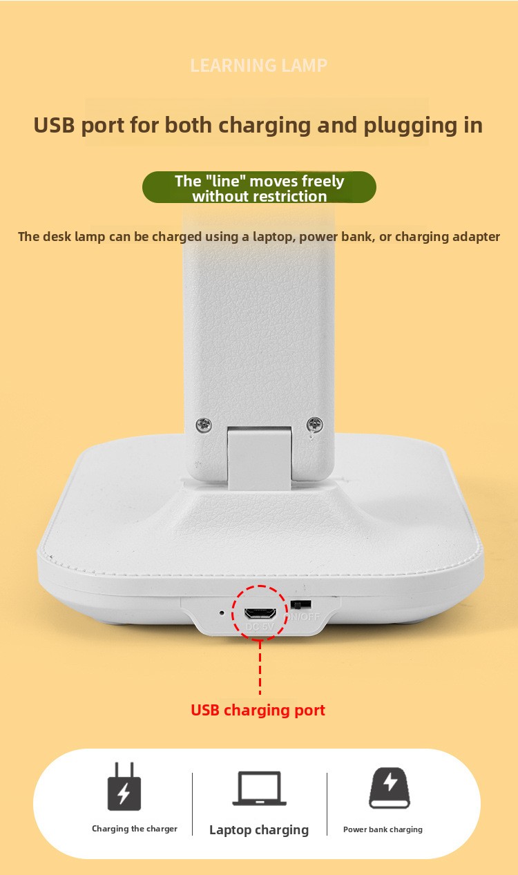 Foldable desk lamp with LED lighting