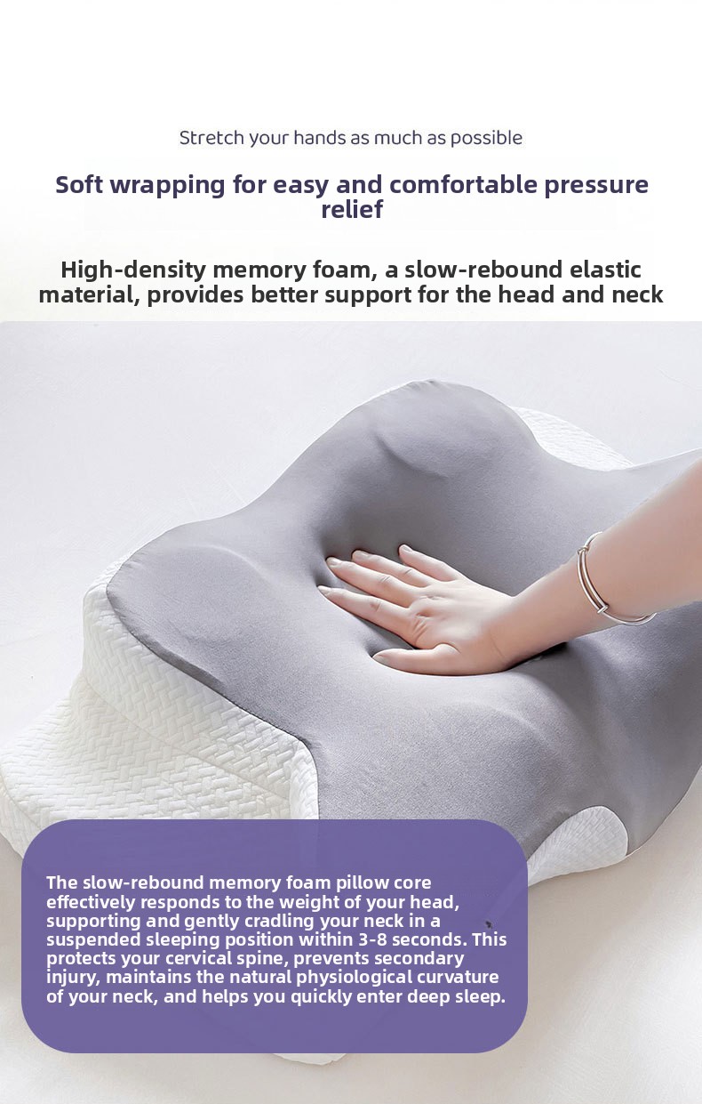 Neck pillow memory foam pillowcase butterfly removable pillowcase