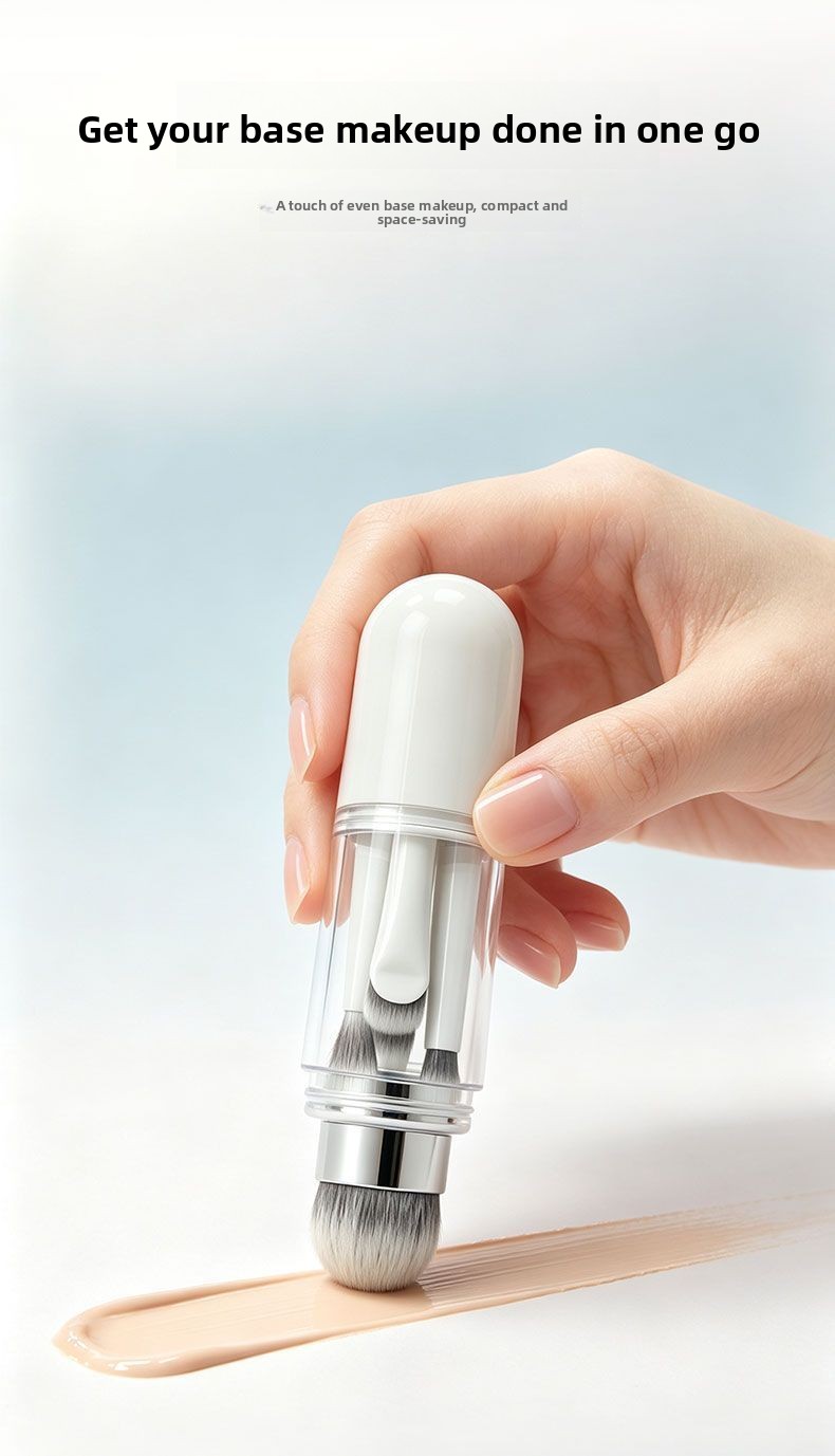 Portable soft makeup brush set
