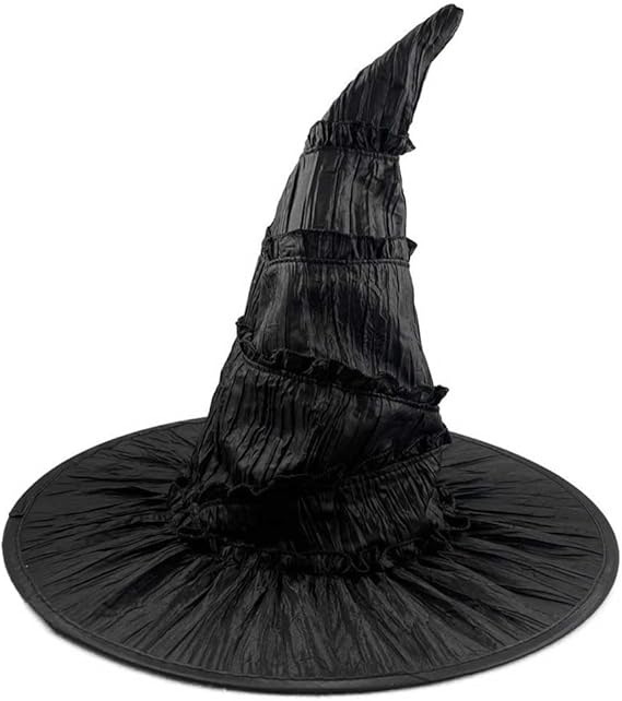 Velvet Witch Hat with Decorations for Halloween Party Costume Accessory