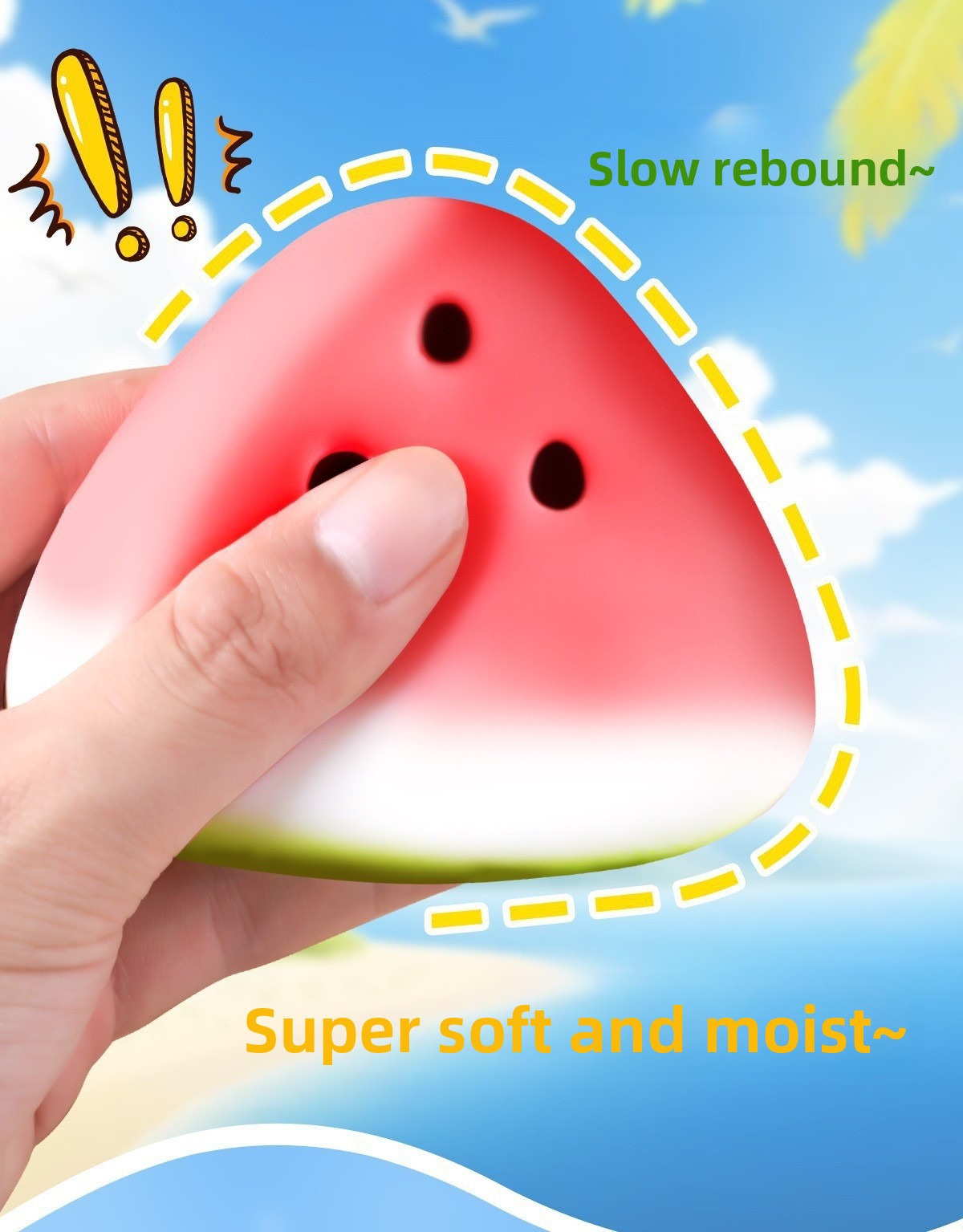 Ice-Skin Watermelon Slow-Rebound Squishy Toy — QIUOLA | qiuola.com