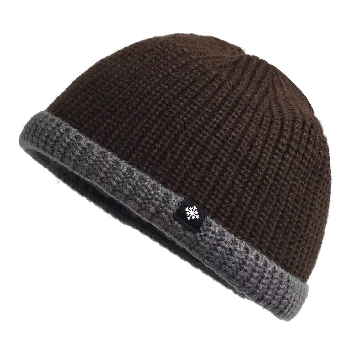 Men's Fleece Lined Knitted Beanie Hat with Ear Protection