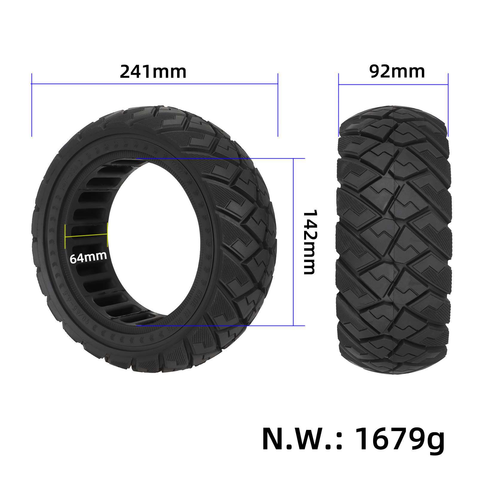 Solid Honeycomb Scooter Tire