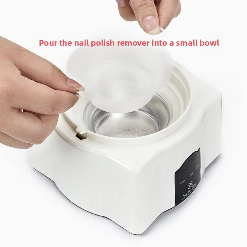36W Steam Nail Polish Remover, Gentle Paint Dissolving Machine for Gel Glitter Polish