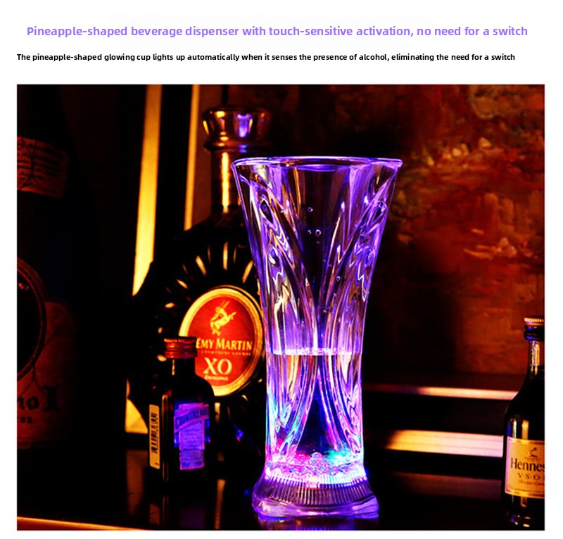 Square High-Footed LED Light-Up Water-Activated Colorful Party Cup