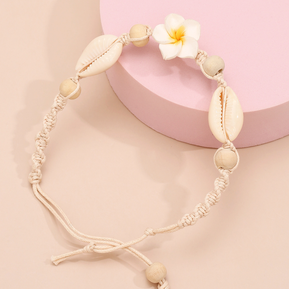 Bohemian Handmade Shell Clay Flower Beaded