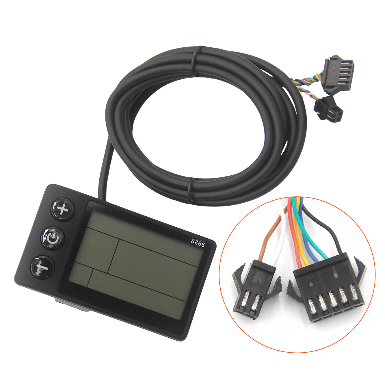 Ebike S866 Controller and LCD Instrument Kit for 24V 48V 250W 350W Lithium Battery Systems