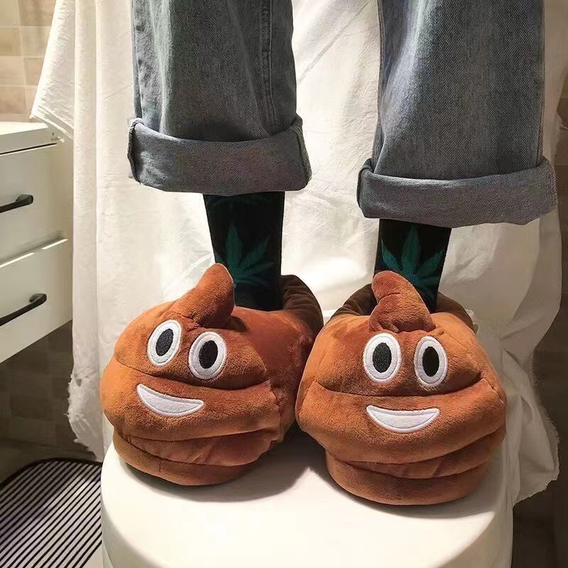 Fun cartoon cotton thermal home slippers