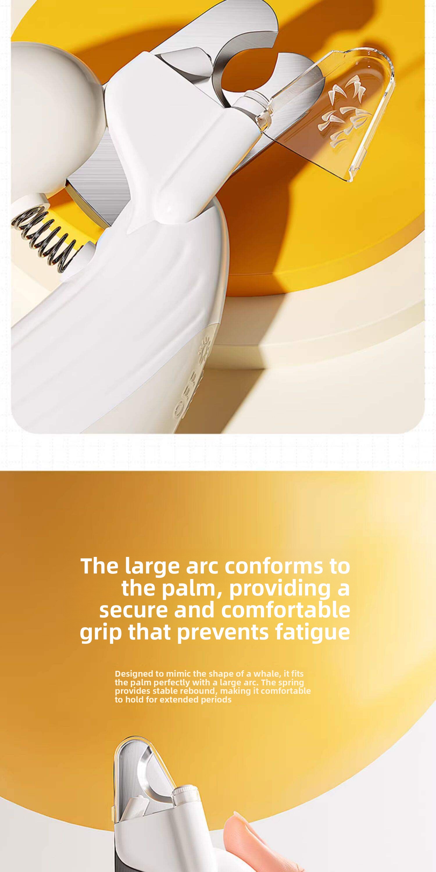LED Light Pet Nail Clippers Ergonomic Safety Trimmer