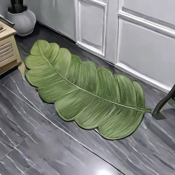 Irregular Diatomaceous Green Plant Earth Mat