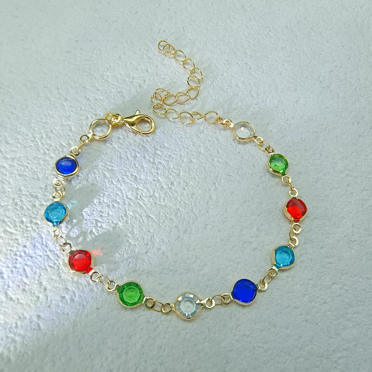 Colorful Heart Charm Beaded Bracelet