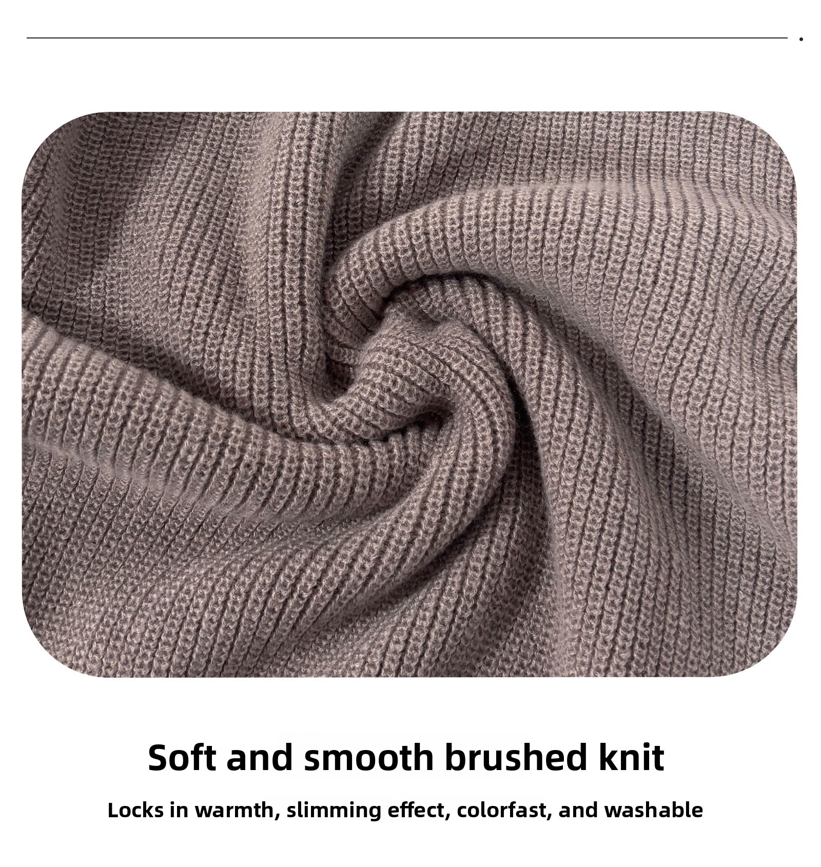 Solid Color Polo Collar Zipper Long Sleeve Knit Sweater for Women