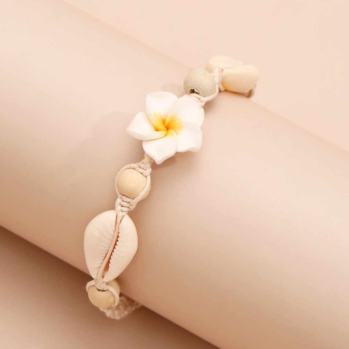 Bohemian Handmade Shell Clay Flower Beaded