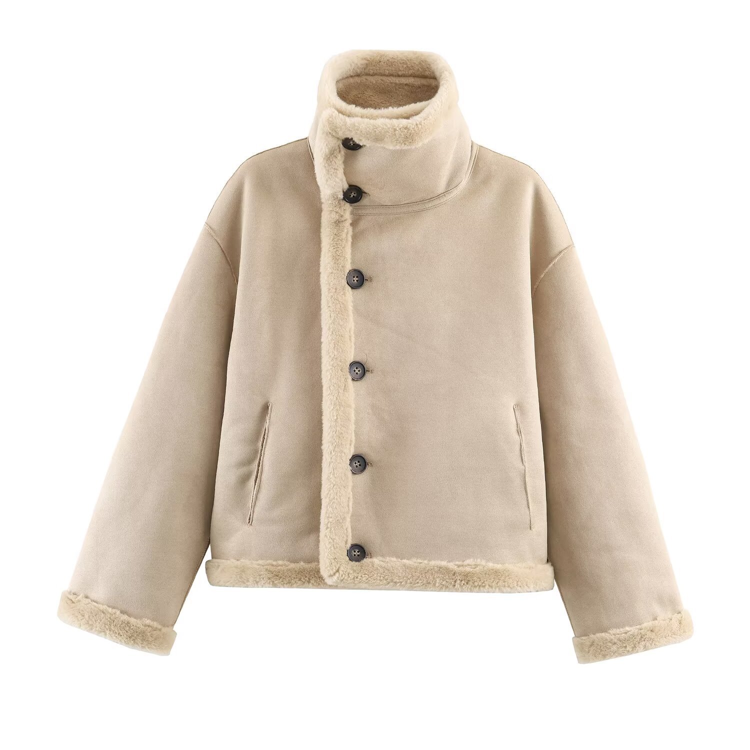 Cross-Border European and American Clothing Aliexpress Popular Reversible Reversible Jacket