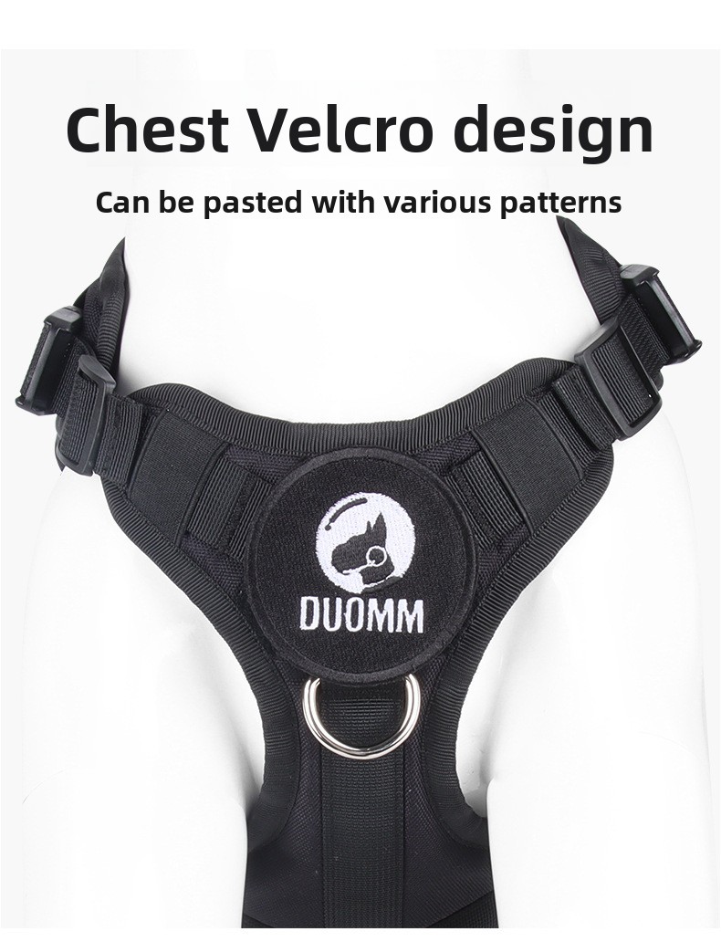Water-Resistant Oxford Dog Tactical Vest Reflective Adjustable Chest Strap for Medium and Large Dogs