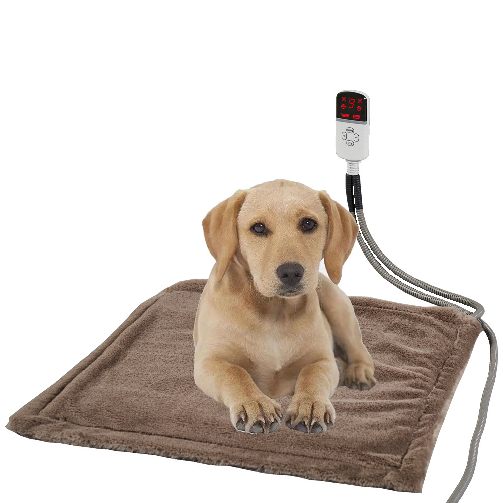 9-Level Adjustable Waterproof Pet Electric Heating Blanket with Removable Washable Cover and Chew Resistant Steel Cord