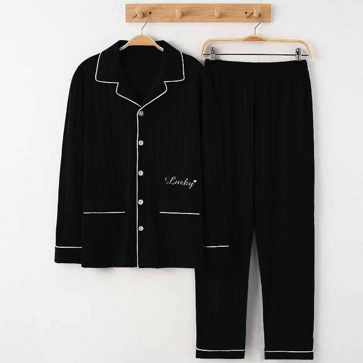 Men's long-sleeved long-pants pajamas