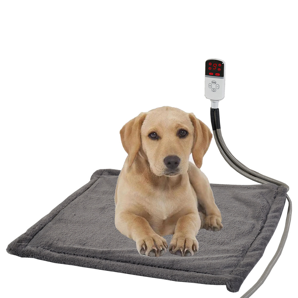 9-Level Adjustable Waterproof Pet Electric Heating Blanket with Removable Washable Cover and Chew Resistant Steel Cord
