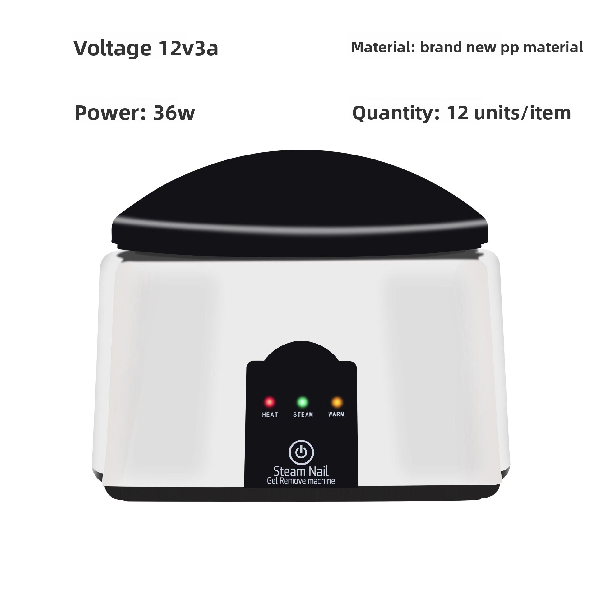 36W Steam Nail Polish Remover, Gentle Paint Dissolving Machine for Gel Glitter Polish