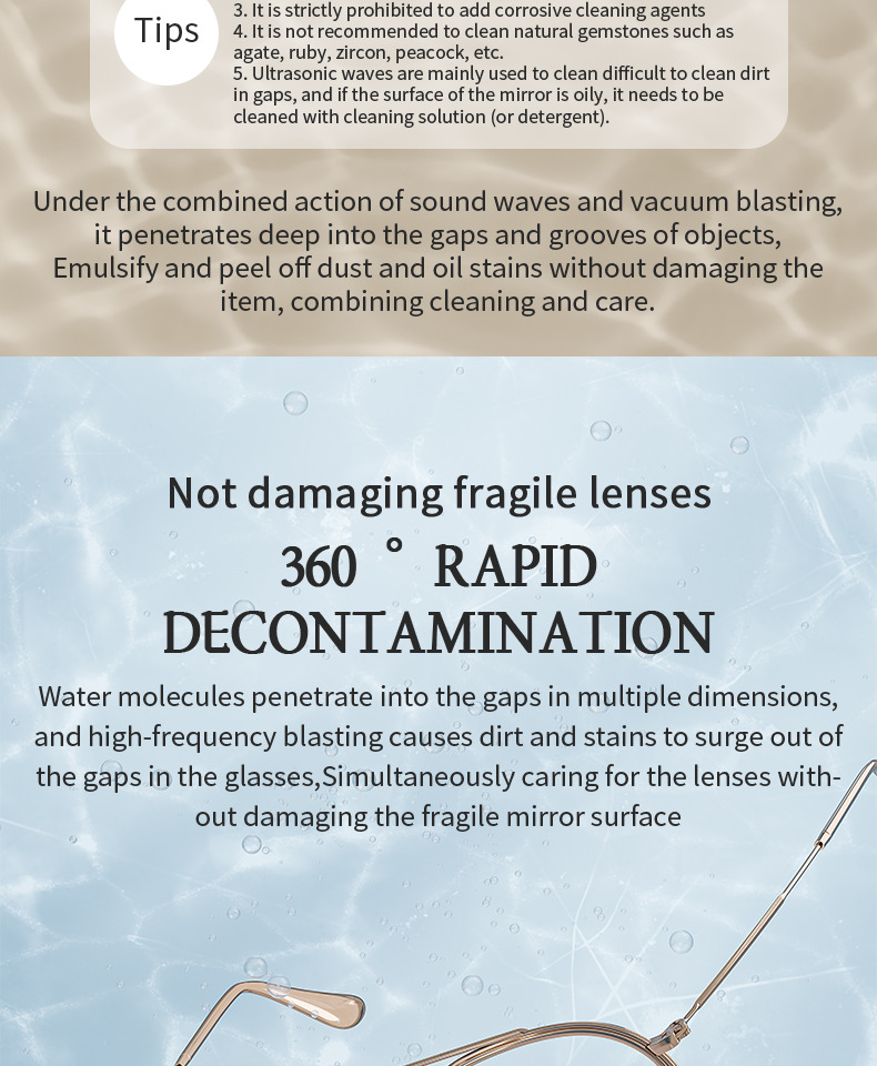 Ultrasonic Eyeglass Cleaner