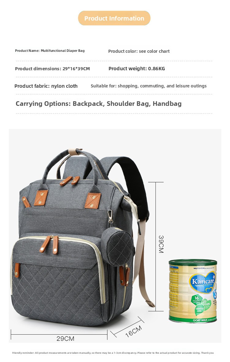 Large Capacity Backpack Multi-function Mother and Baby Bag Mummy Bag