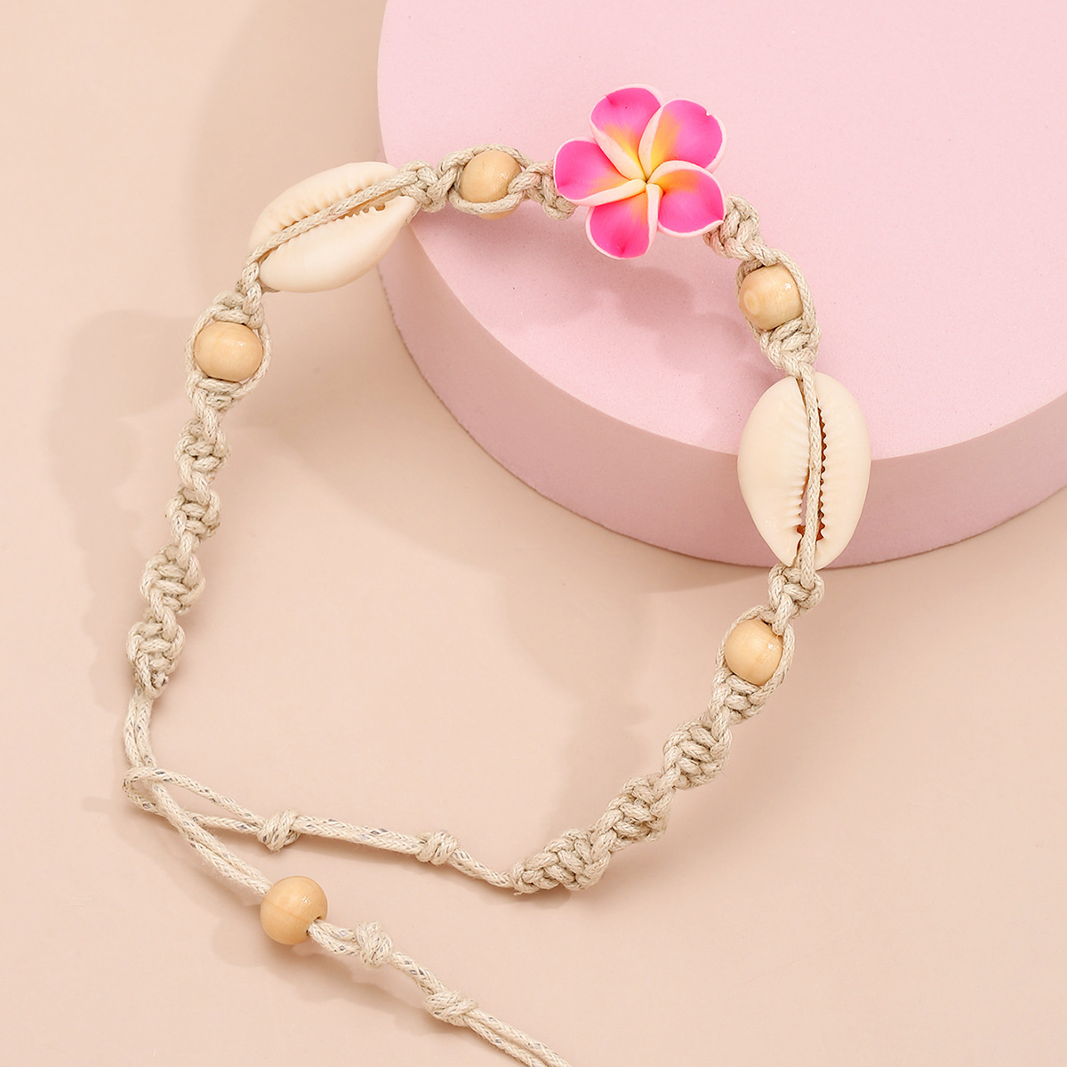 Bohemian Handmade Shell Clay Flower Beaded