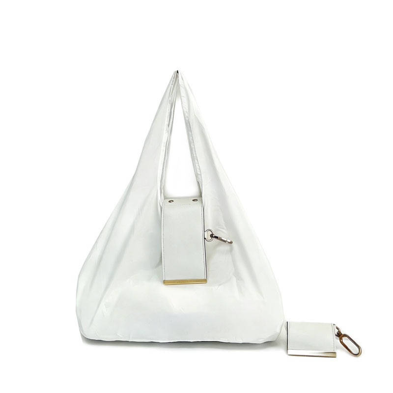 Foldable waterproof nylon shopping bag