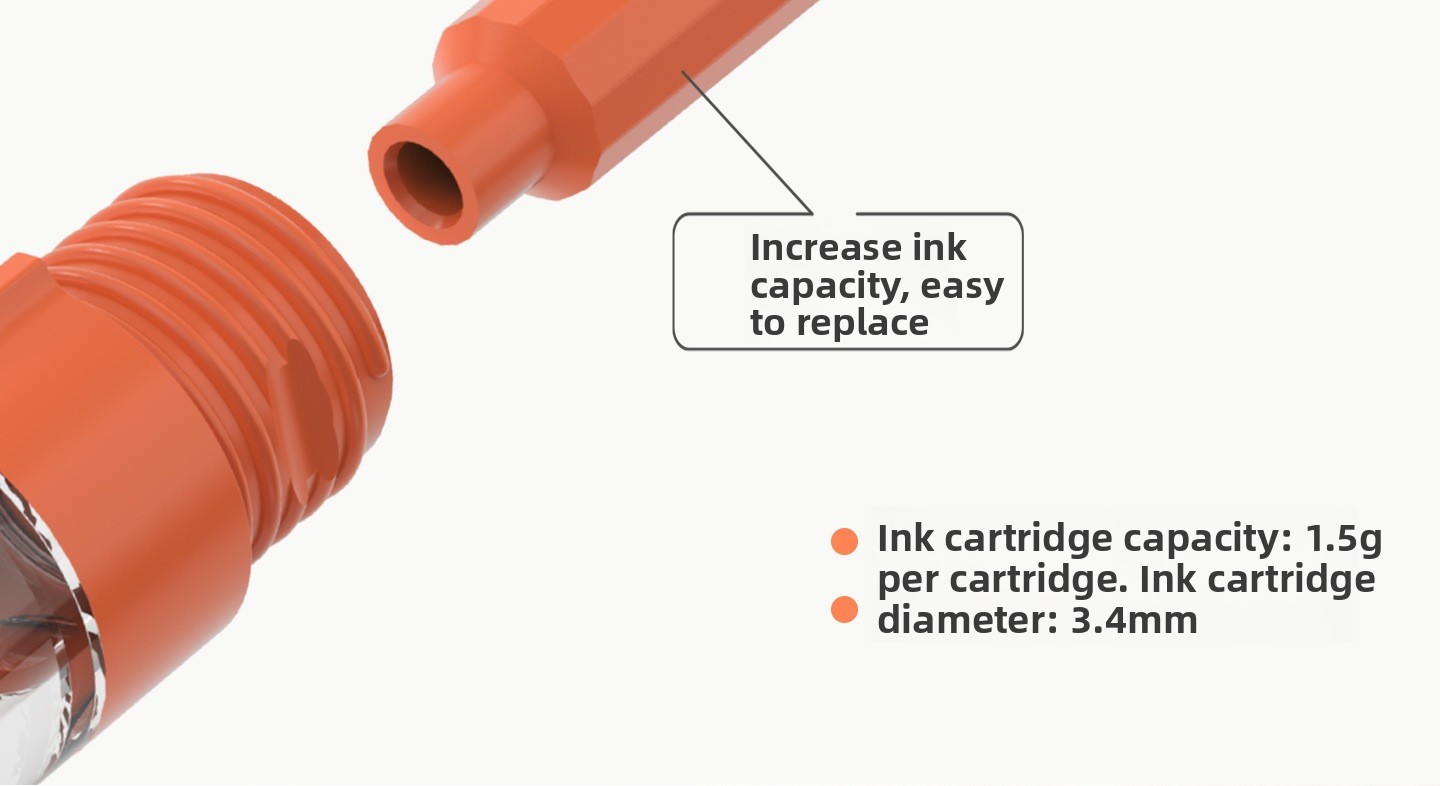4-Color Fountain Pen Gift Set with EF Fine Nib and 20 Ink Cartridges