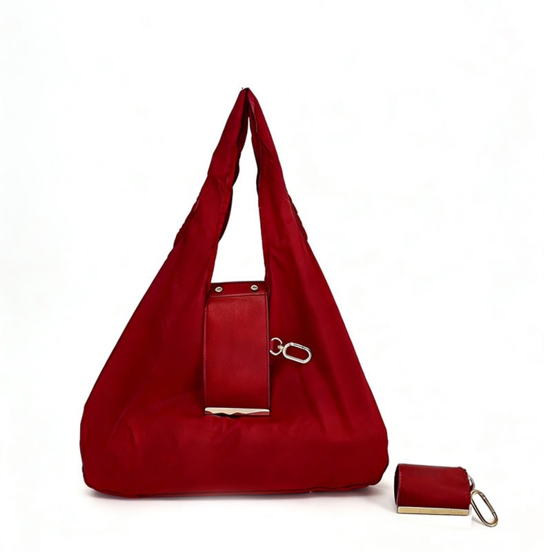 Foldable waterproof nylon shopping bag