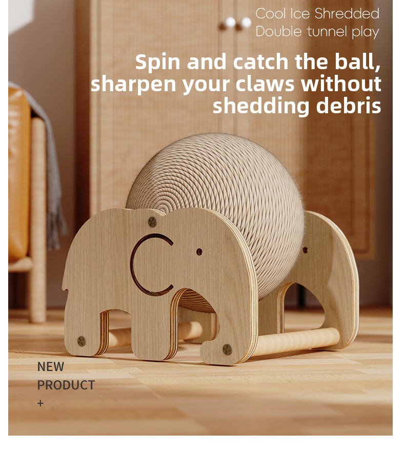 Pelota rascadora de sisal para gatos: imagen adicional